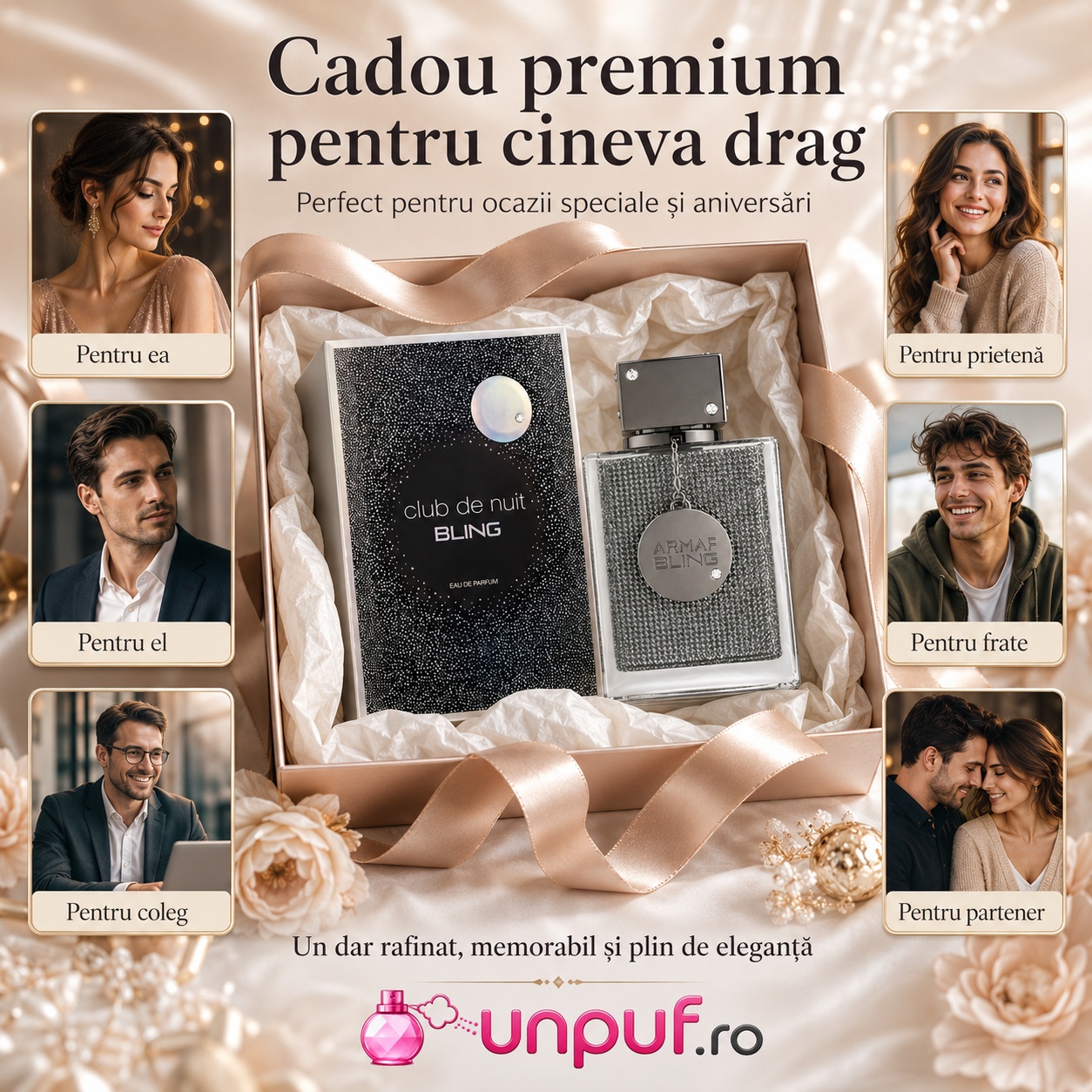 Armaf Club De Nuit Bling cadou premium pentru ea, pentru el, prietenă, frate, coleg sau partener