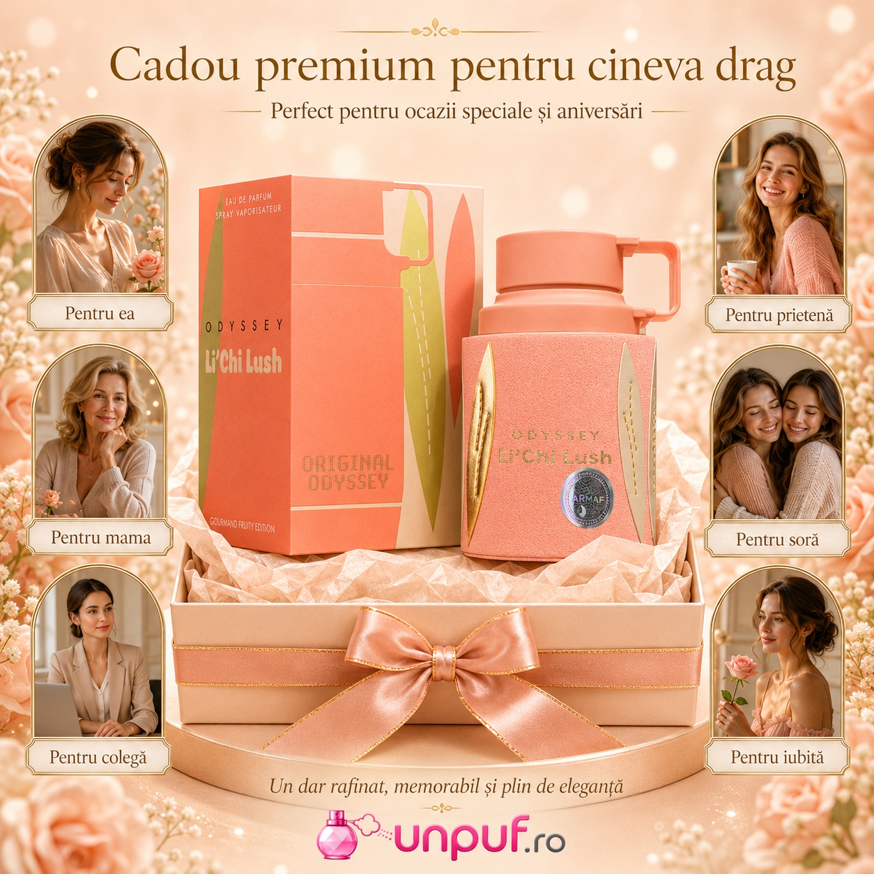 Armaf Odyssey Lichi Lush cadou premium pentru ea, mamă, prietenă, colegă, soră sau iubită
