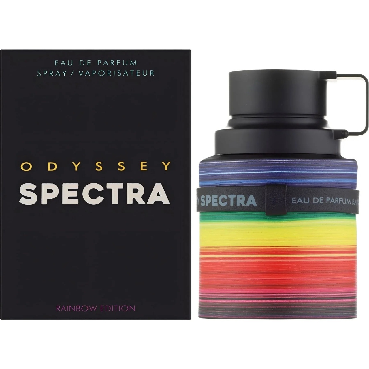 Cutie originală Armaf Odyssey Spectra Rainbow Edition 100 ml și flacon rainbow multicolor