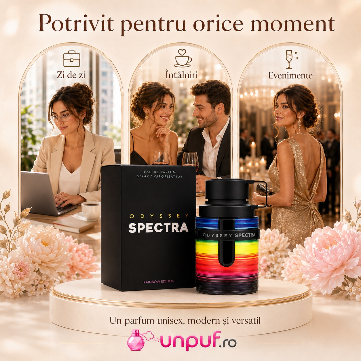 Armaf Odyssey Spectra Rainbow Edition potrivit pentru zi de zi, oraș, &icirc;nt&acirc;lniri și seară