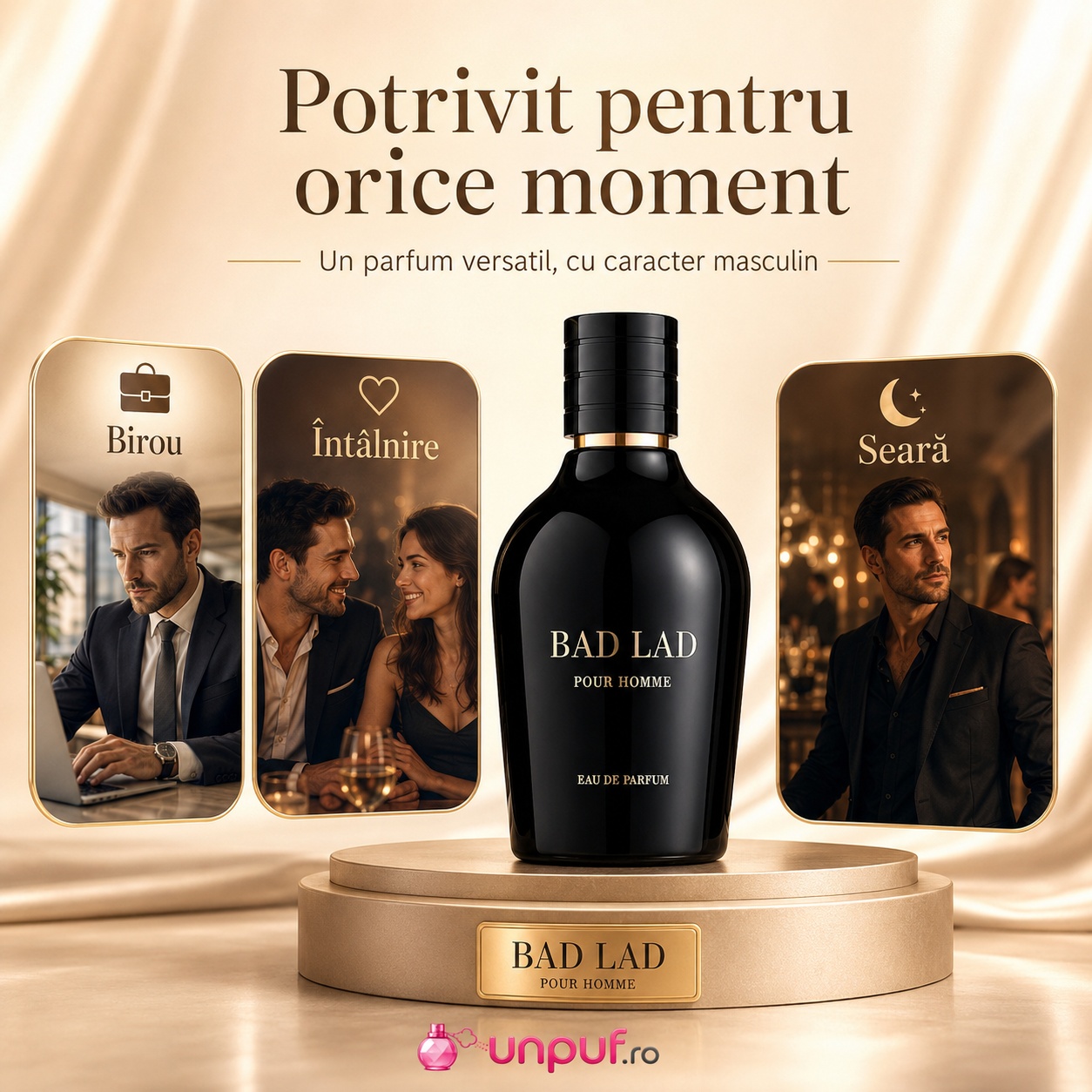 Bad Lad Fragrance World potrivit pentru birou, &icirc;nt&acirc;lnire și seară, parfum bărbătesc versatil