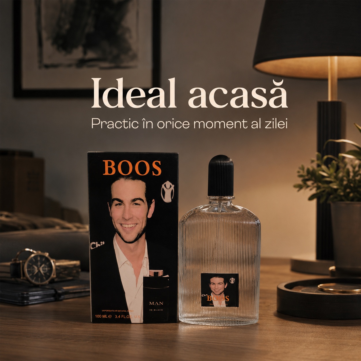 Boos Man in Black parfum bărbat ideal acasă practic &icirc;n orice moment al zilei