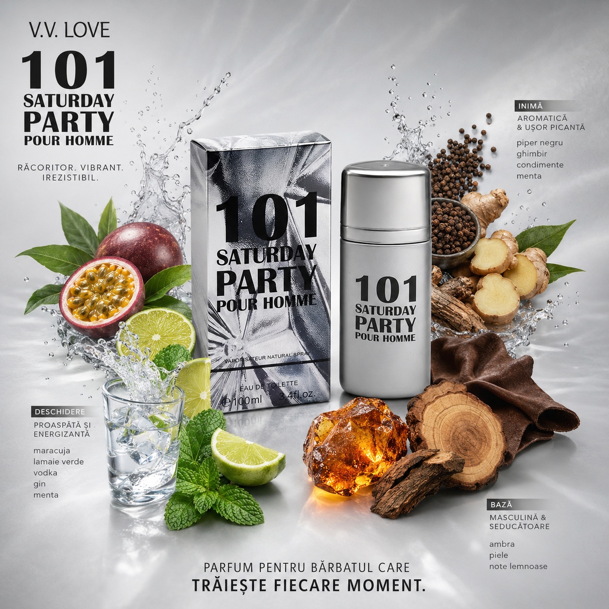 V.V. Love 101 Saturday Party note fresh aromatice masculine