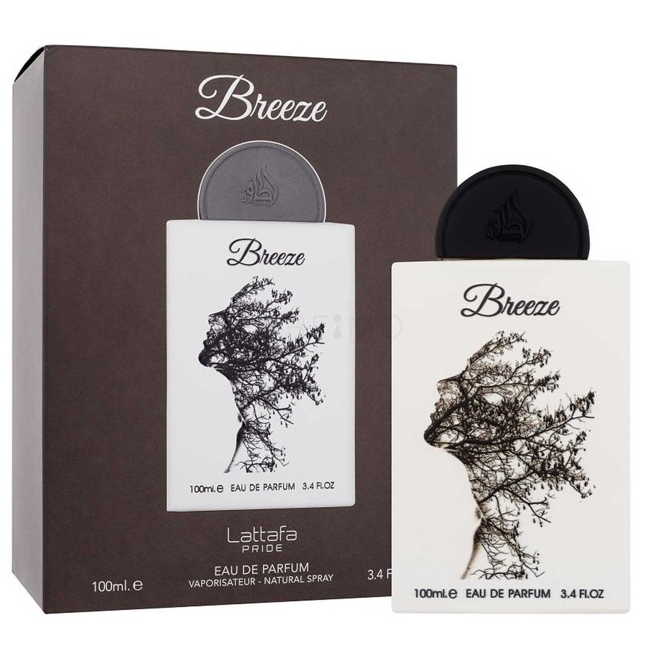 Produs real Breeze Lattafa Pride 100 ml cu sticlă albă și cutie maro originală