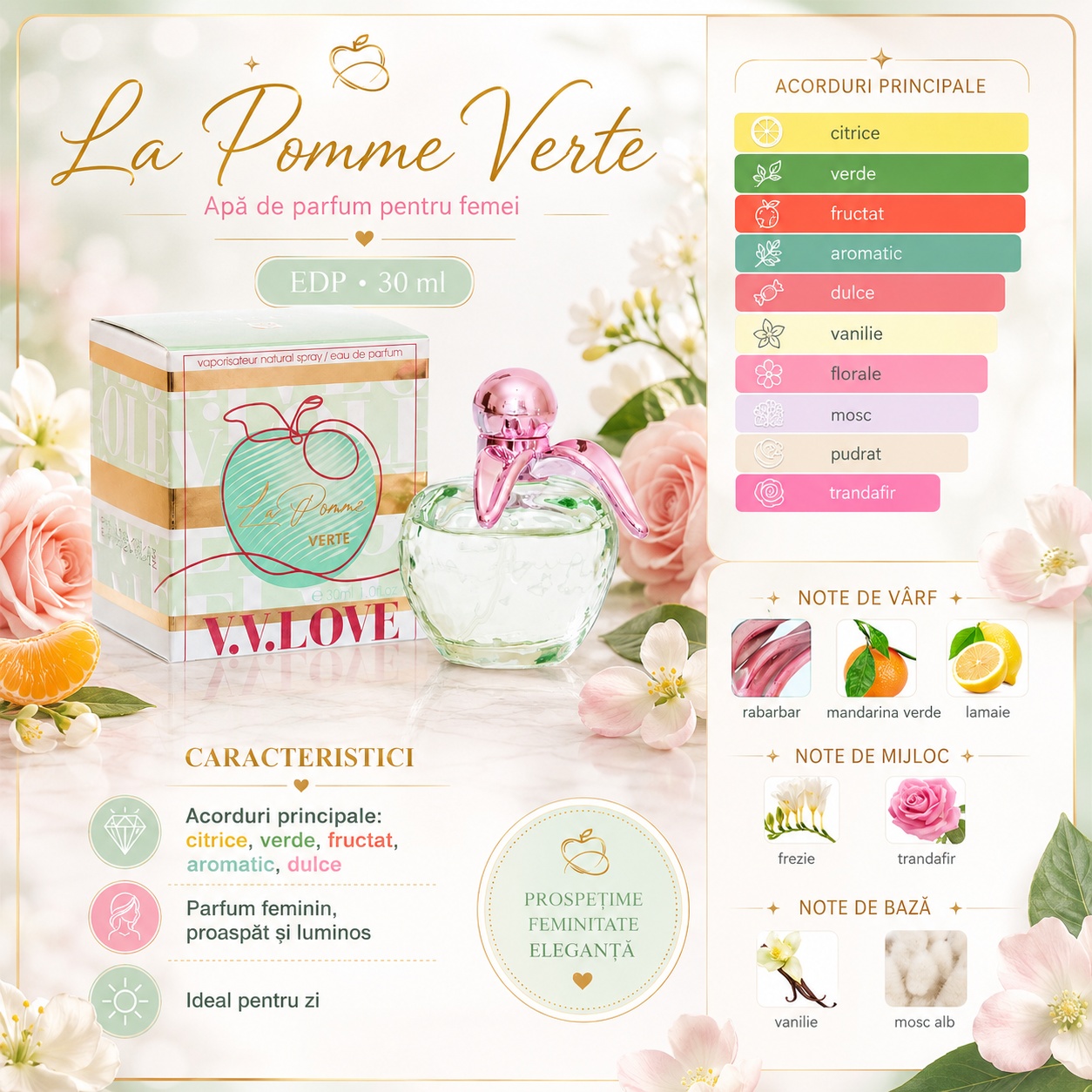Acorduri principale V.V. Love La Pomme Verte