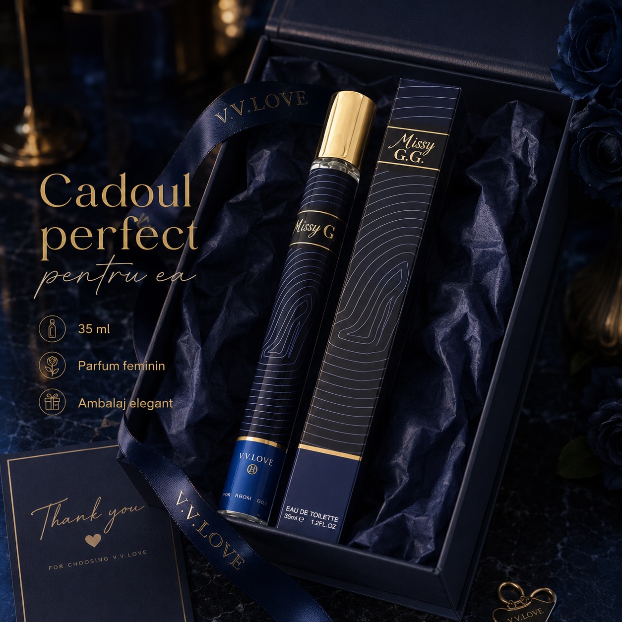 Parfum Missy G.G. 35 ml cadou perfect pentru ea parfum feminin cu ambalaj elegant