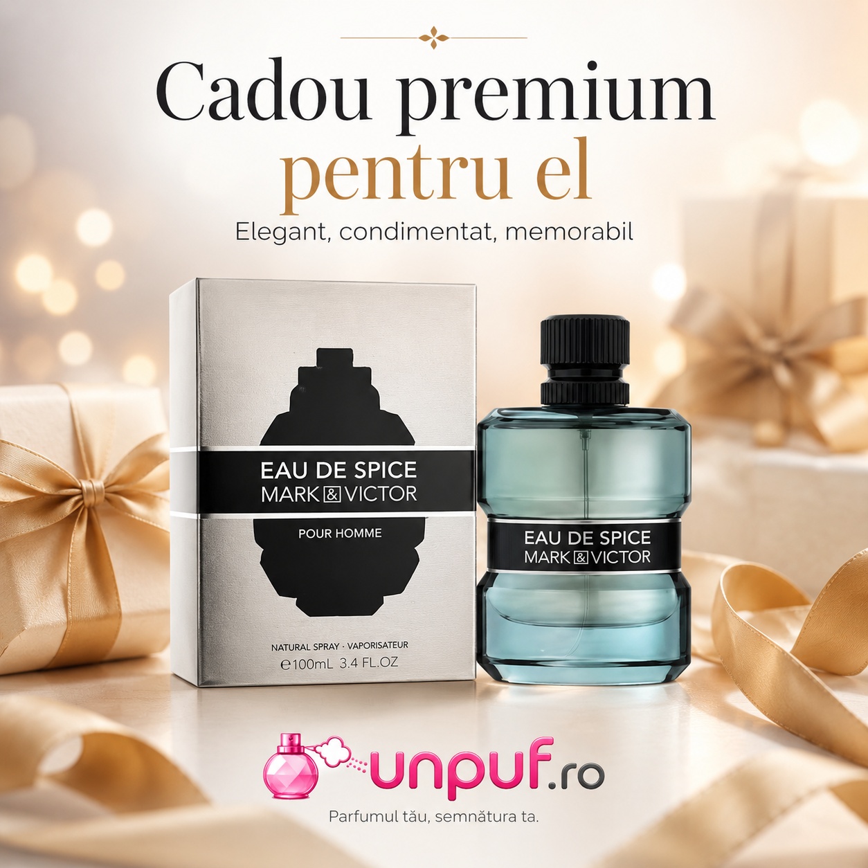Eau de Spice Mark & Victor cadou premium pentru el elegant condimentat și memorabil
