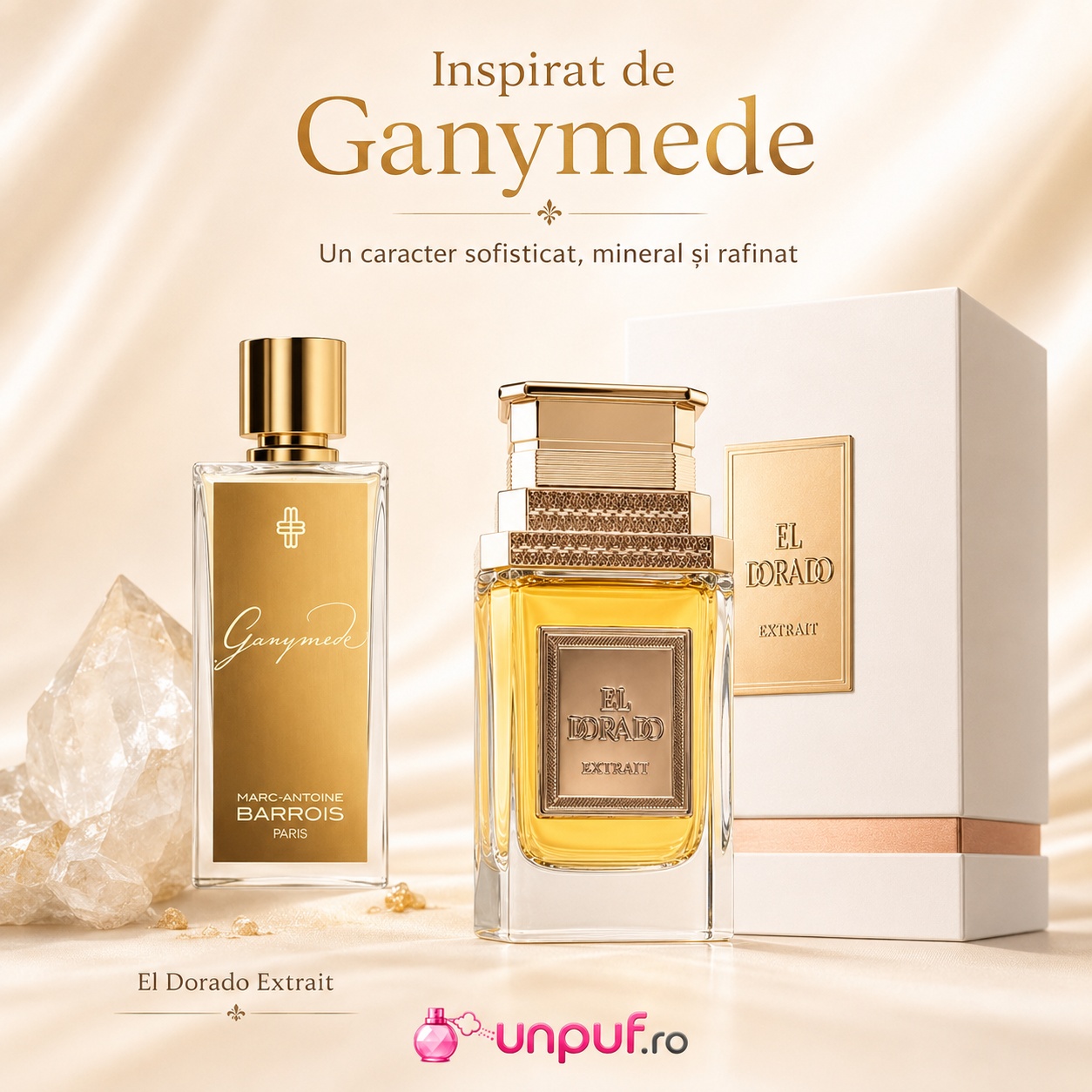 Parfum El Dorado Extract de Parfum inspirat de Ganymede, caracter sofisticat mineral și rafinat