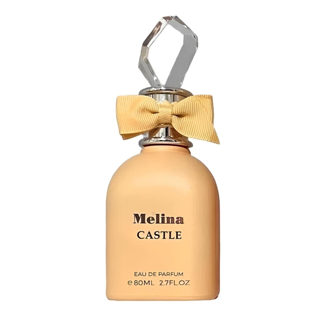 Sticlă reală Emper Melina Castle 80 ml cu fundiță galbenă și capac bijuterie