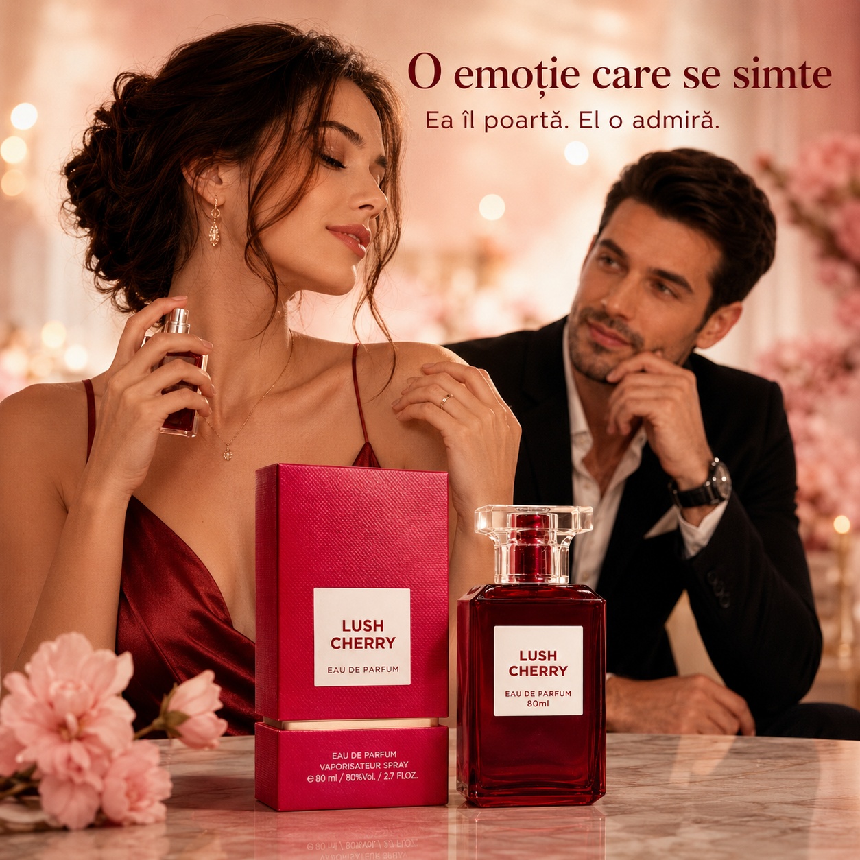Lush Cherry parfum unisex romantic și seducător pentru &icirc;nt&acirc;lniri și momente speciale