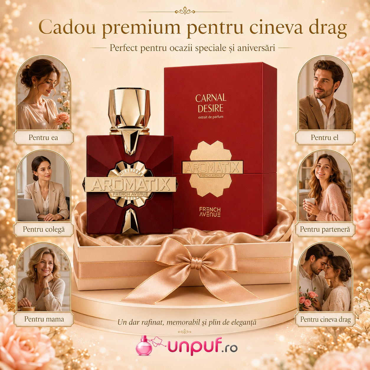Cadou premium Carnal Desire Aromatix French Avenue pentru ea, pentru el, colegă, parteneră, mamă sau cineva drag
