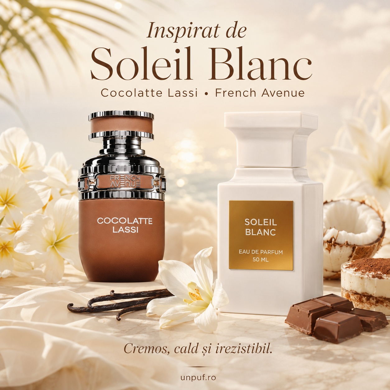 Parfum Cocolatte Lassi French Avenue inspirat de Soleil Blanc, cremos, cald și irezistibil
