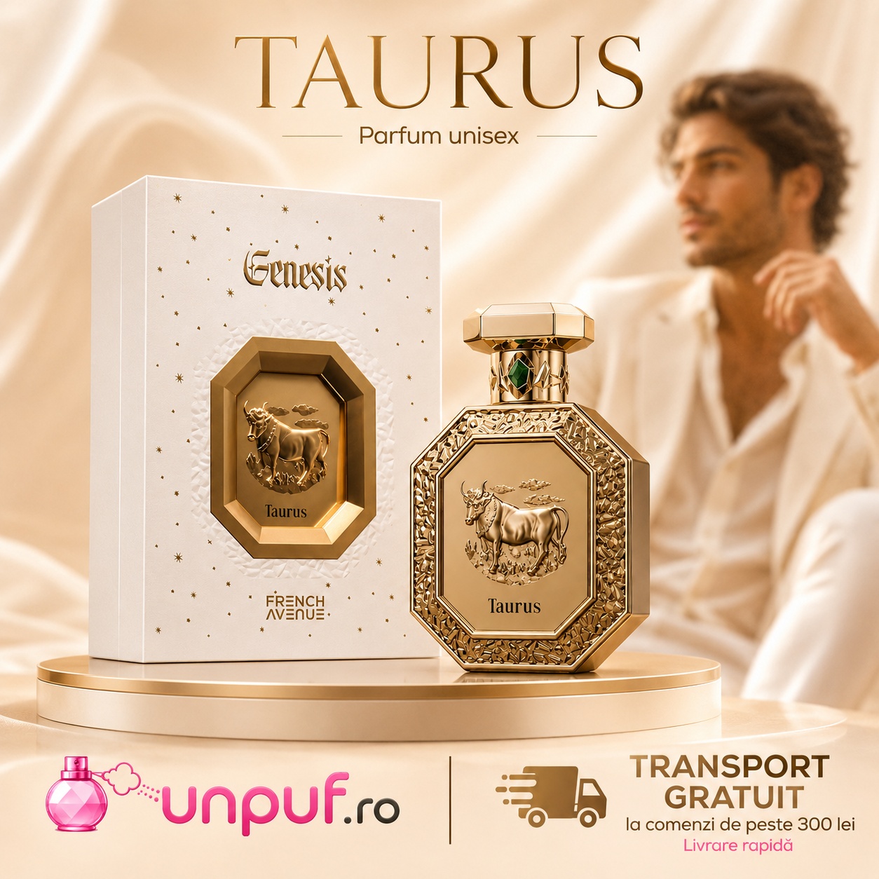 Genesis Taurus French Avenue parfum unisex cu note florale, moscate, lemnoase și ambrate