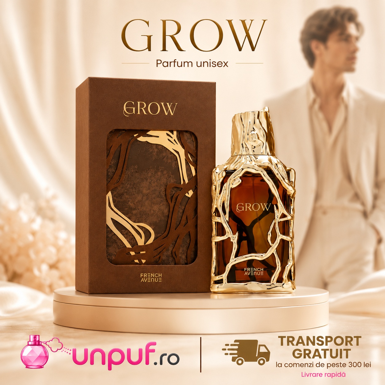 Grow French Avenue parfum arăbesc unisex premium, dulce, modern și rafinat