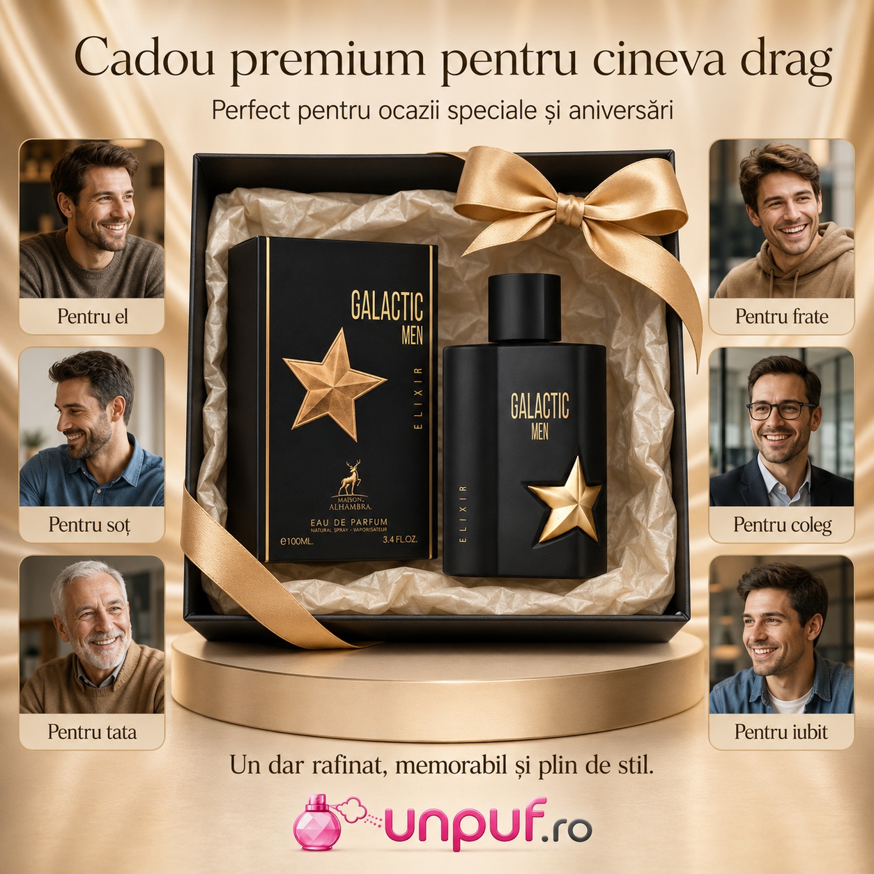 Galactic Men Elixir Maison Alhambra cadou premium pentru el pentru soț tată frate coleg prieten sau iubit