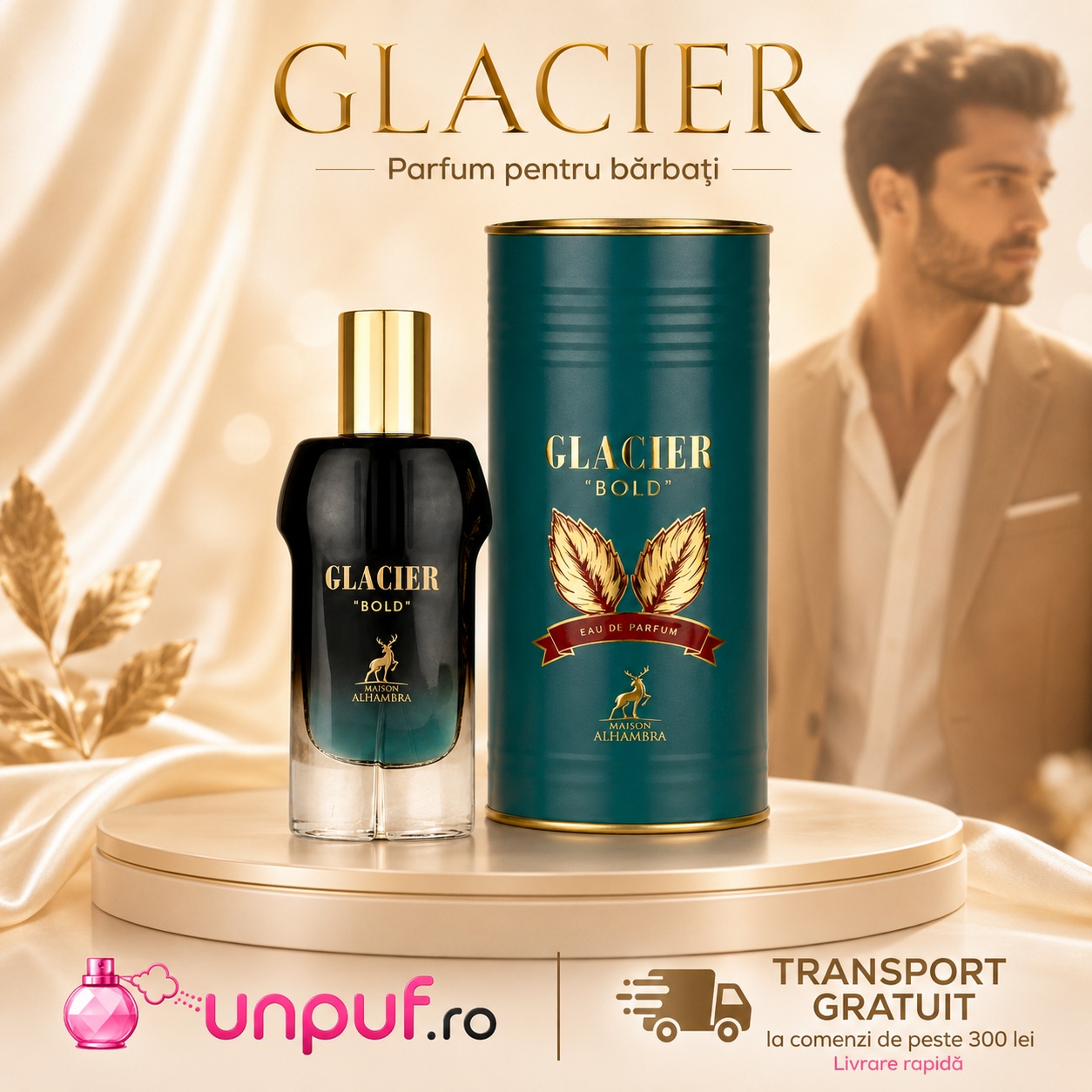 Glacier Bold Maison Alhambra potrivit pentru zi de zi birou &icirc;nt&acirc;lniri și seară parfum masculin premium
