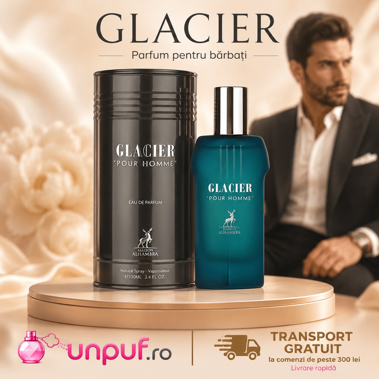 Glacier Pour Homme Maison Alhambra parfum bărbătesc cu transport gratuit peste 300 lei și livrare rapidă