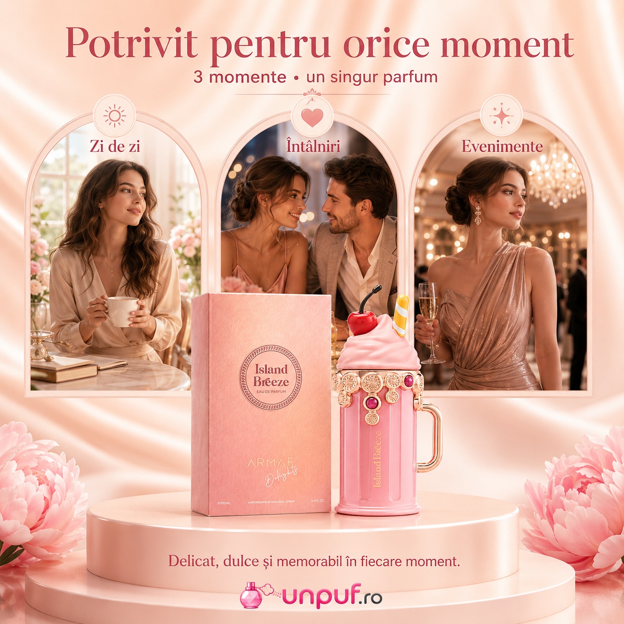 Island Breeze Armaf potrivit pentru zi de zi, vacanță, &icirc;nt&acirc;lniri și seară, parfum delicat dulce și memorabil &icirc;n fiecare moment