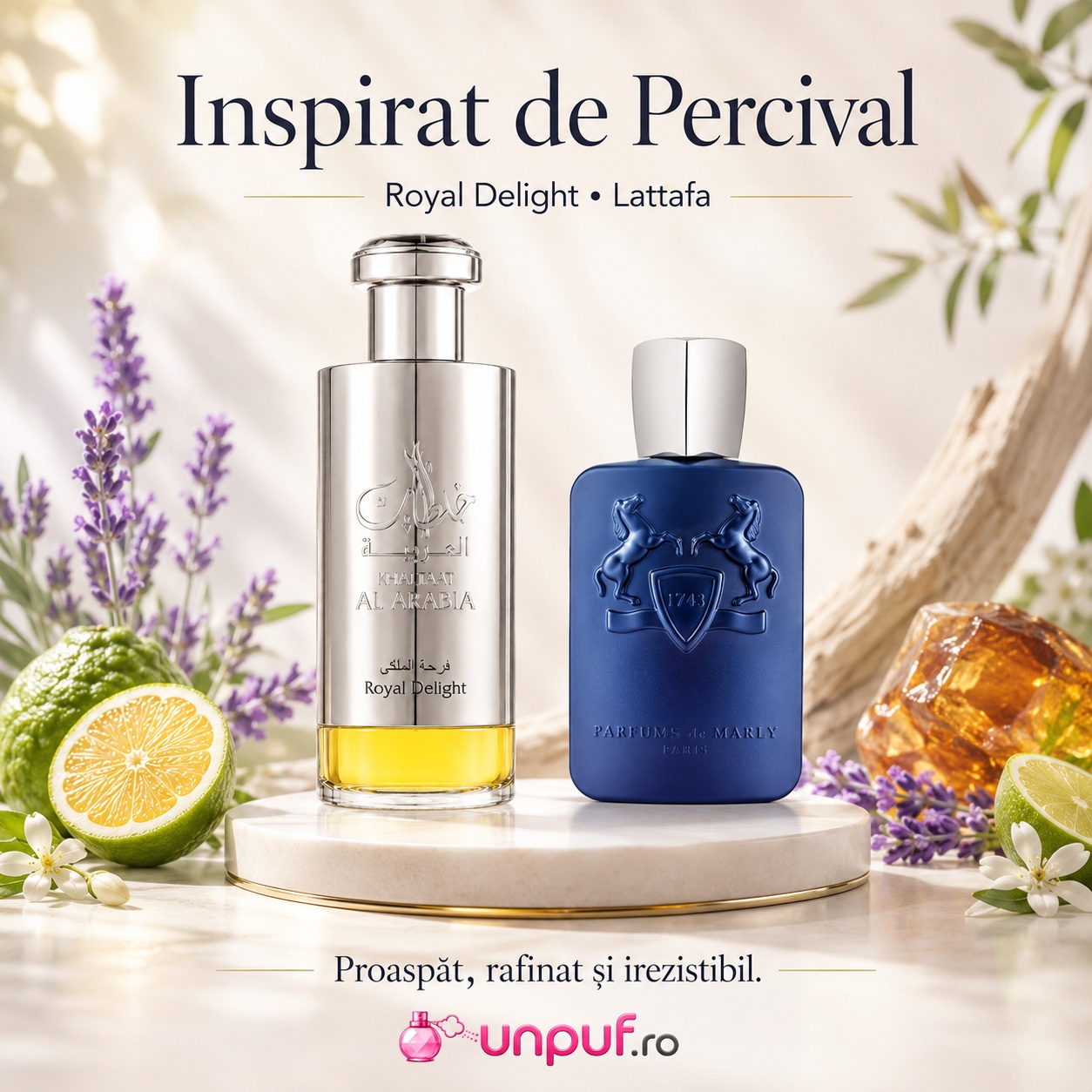 Khaltaat Al Arabia Royal Delight Lattafa inspirat de Percival proaspăt rafinat și irezistibil