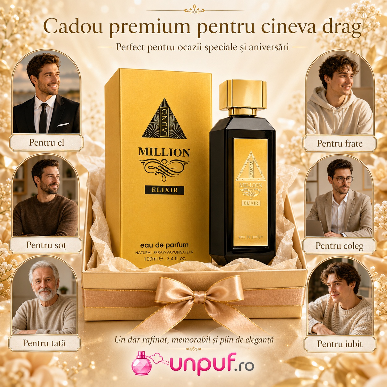 La Uno Million Elixir Fragrance World cadou premium pentru bărbați
