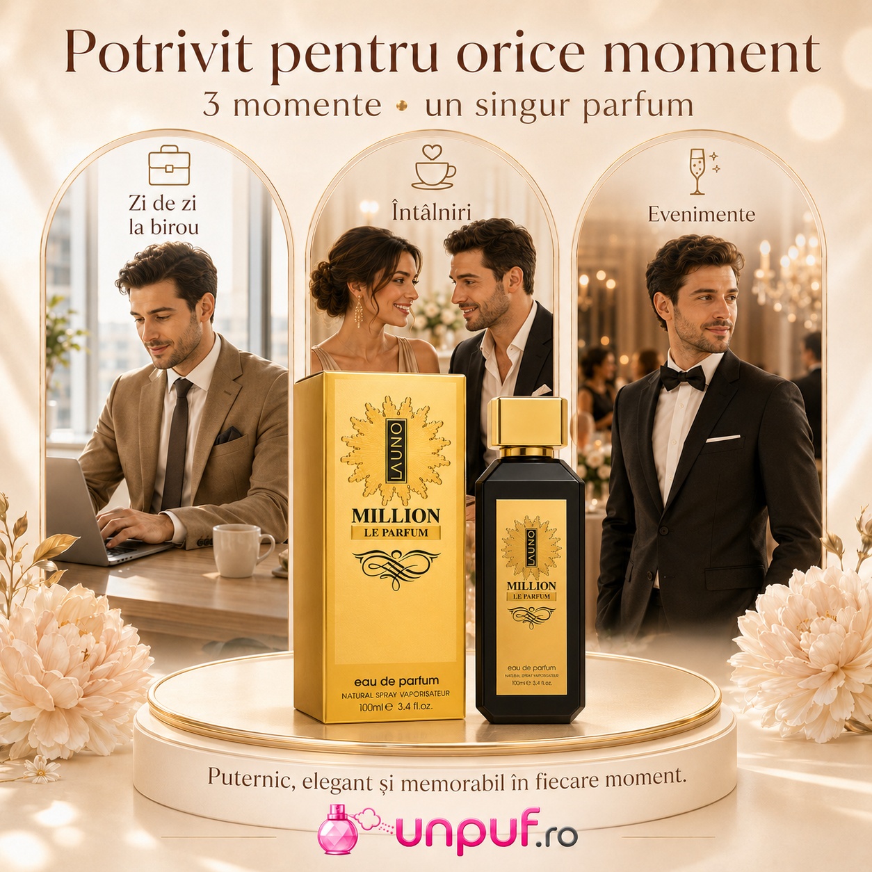 La Uno Million Fragrance World potrivit pentru zi de zi, birou, întâlniri și evenimente