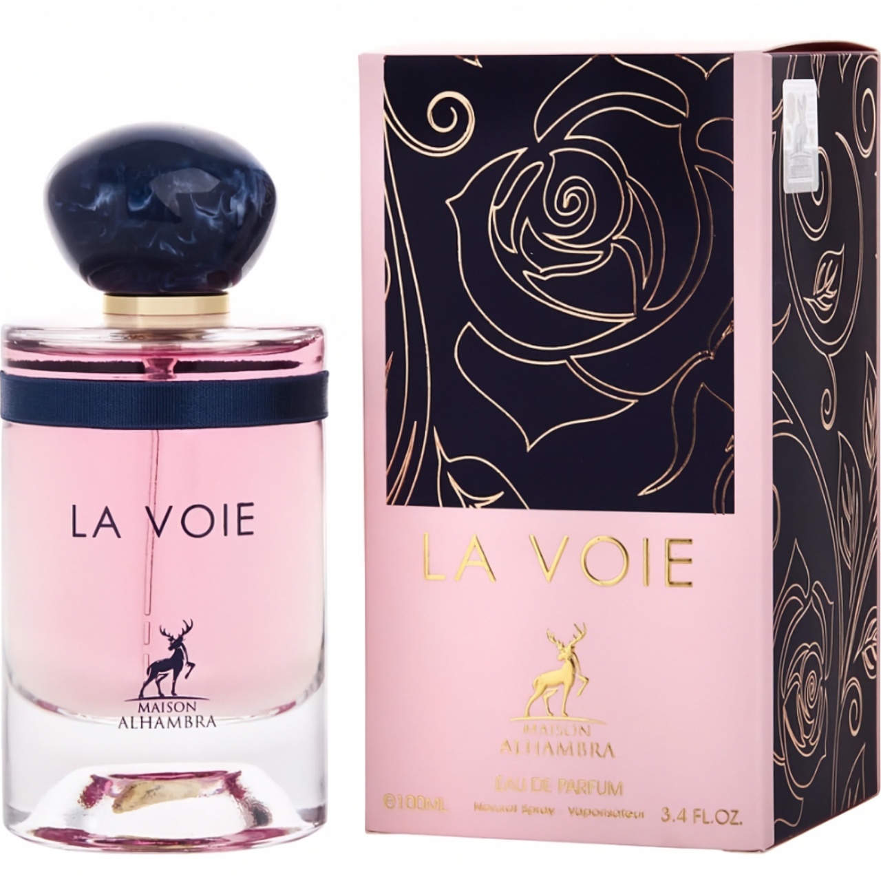 La Voie Maison Alhambra 100 ml sticlă și cutie produs pe fundal alb