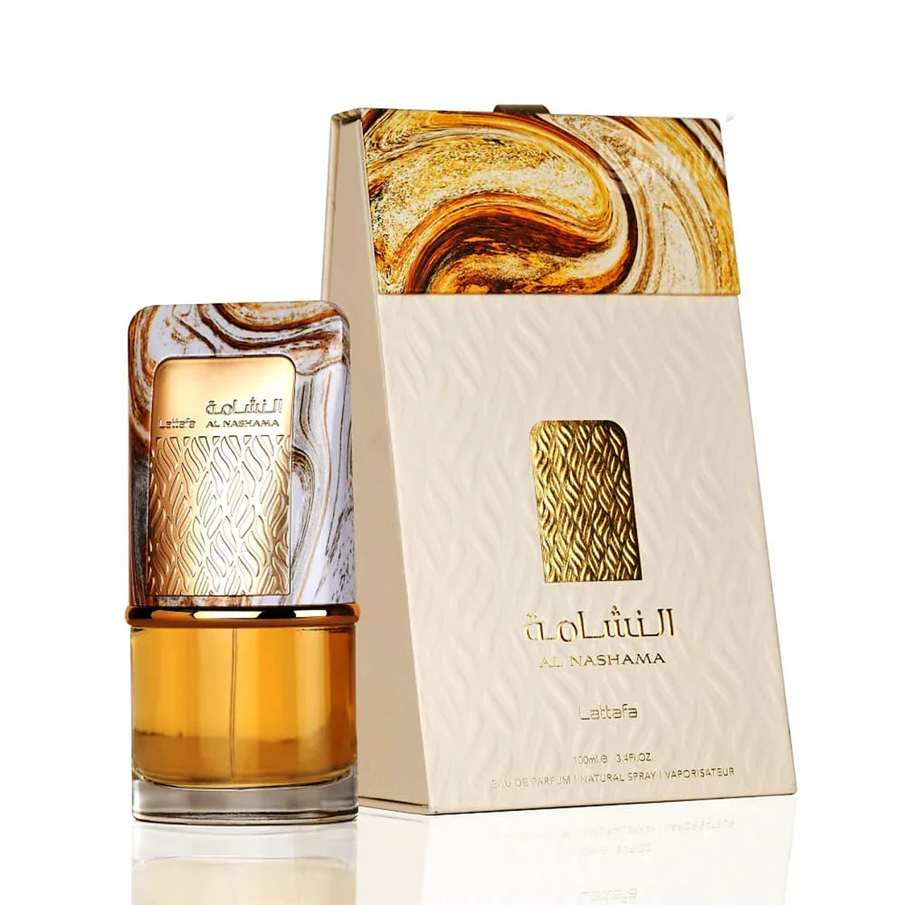 Cutie originală Lattafa Al Nashama 100 ml și flacon parfum unisex