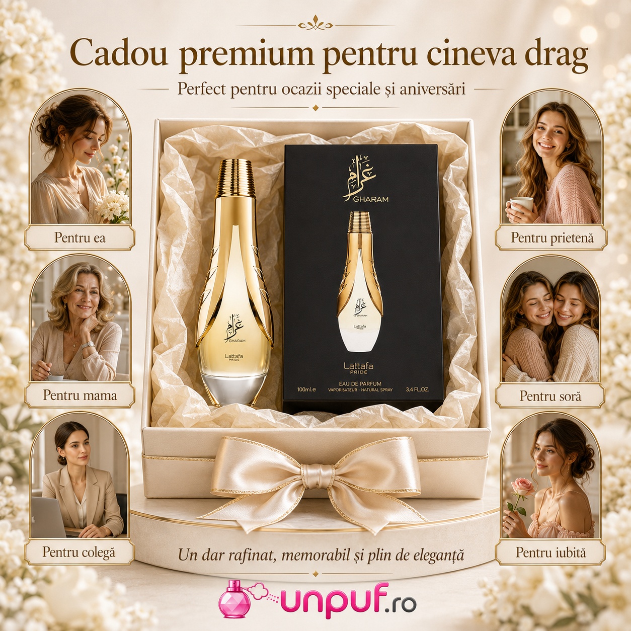 Lattafa Pride Gharam cadou premium pentru ea, prietenă, mamă, soră, colegă sau iubită