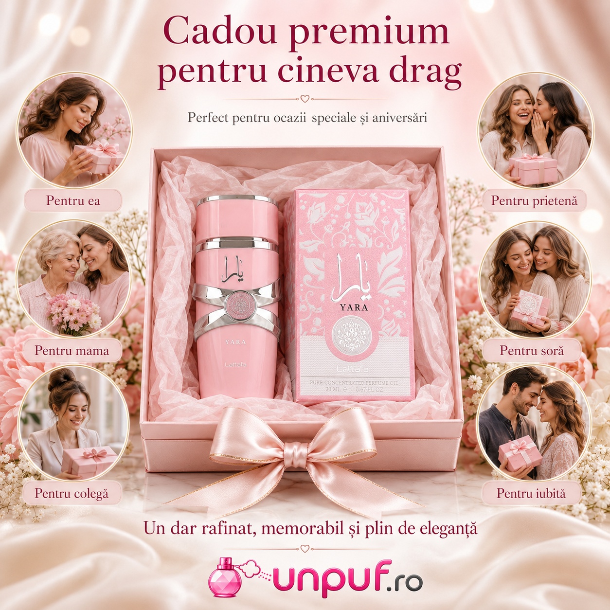 Lattafa Yara Concentrated Oil cadou premium pentru ea, prietenă, mamă, soră, colegă sau iubită