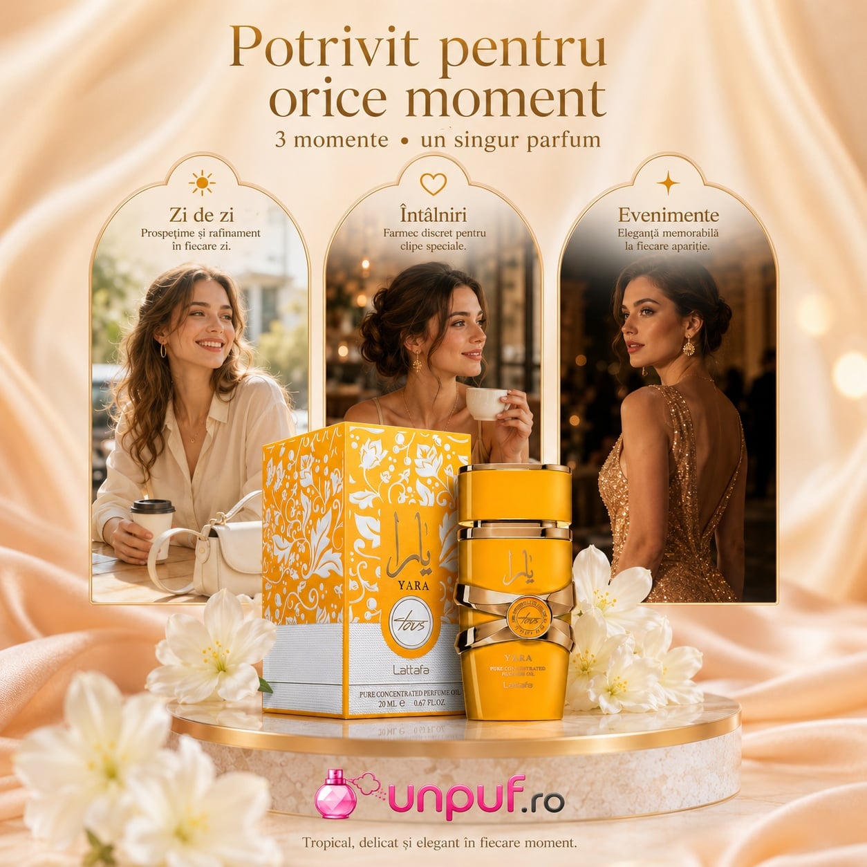 Lattafa Yara Tous Concentrated Oil parfum potrivit pentru zi de zi, întâlniri și evenimente, tropical delicat și elegant în fiecare moment