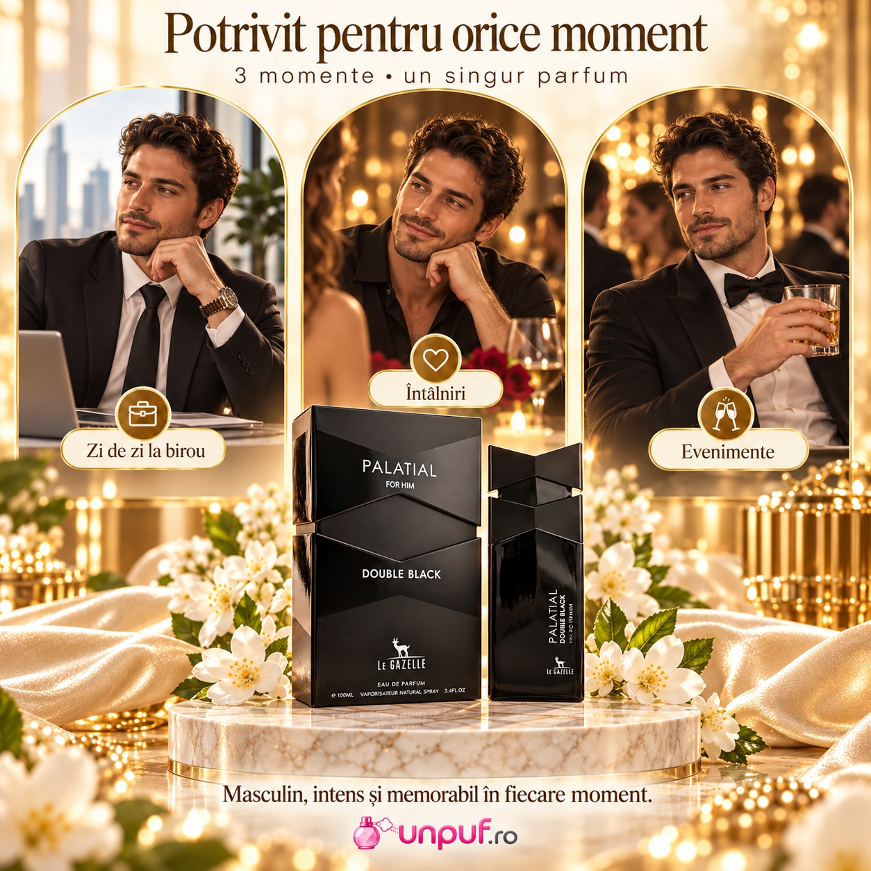 Le Gazelle Palatial Double Black potrivit pentru zi de zi la birou, întâlniri și evenimente elegante