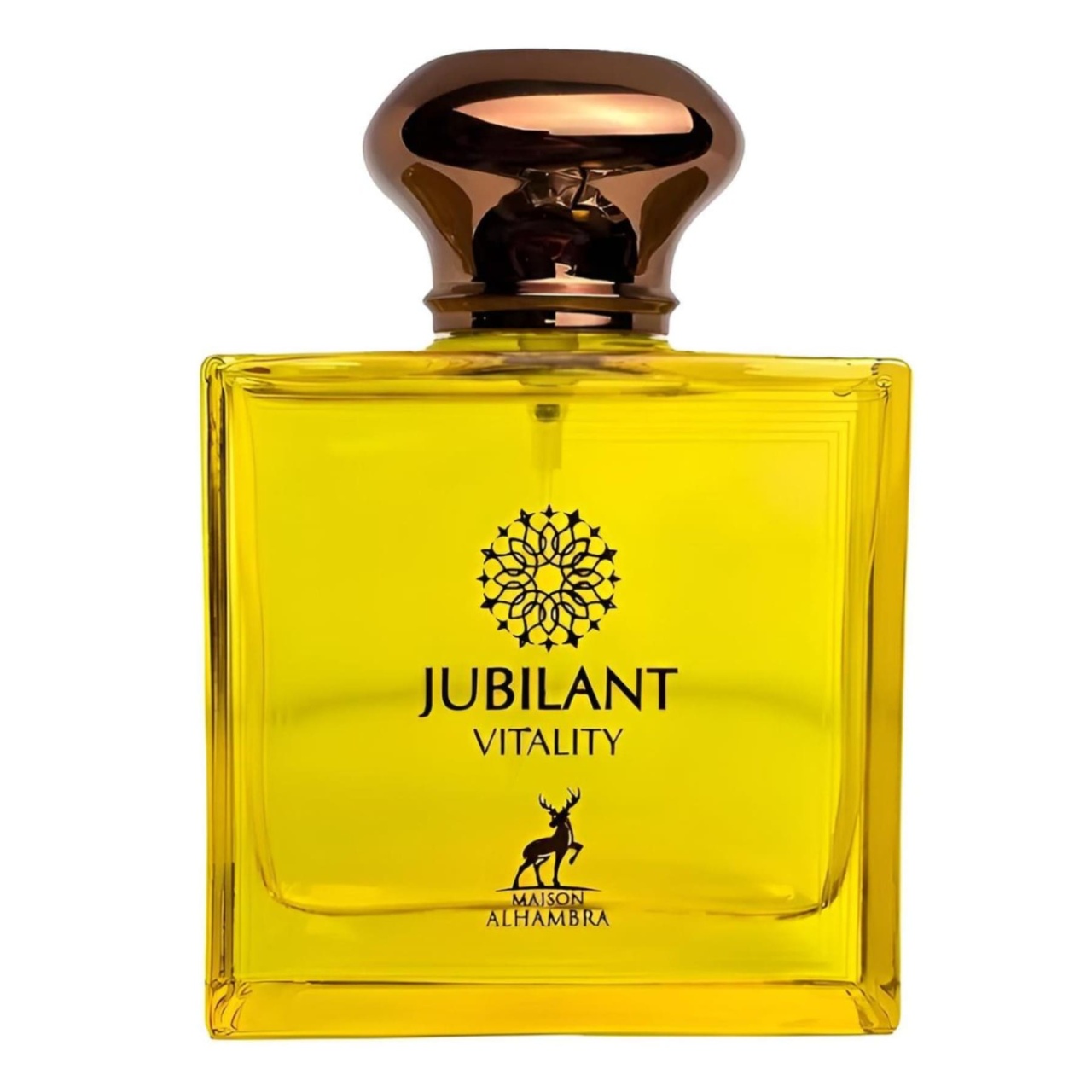 Sticlă parfum Maison Alhambra Jubilant Vitality 100 ml, imagine produs pe fundal alb