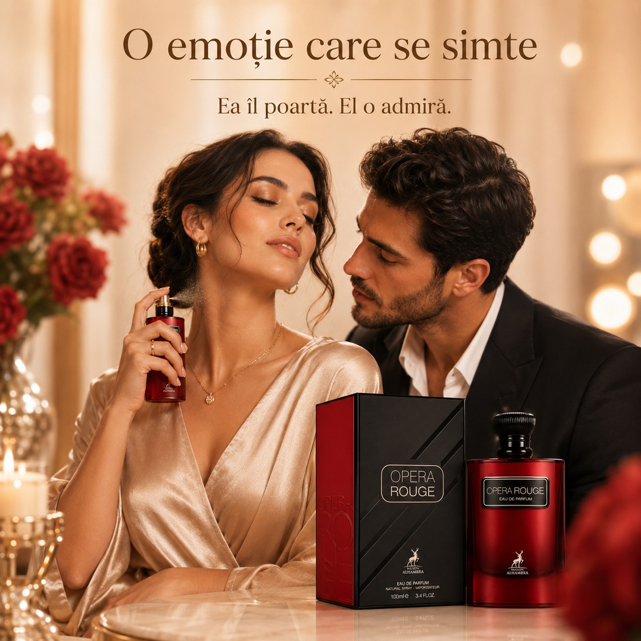 Opera Rouge Maison Alhambra parfum feminin romantic, dulce și seducător pentru &icirc;nt&acirc;lniri și momente speciale