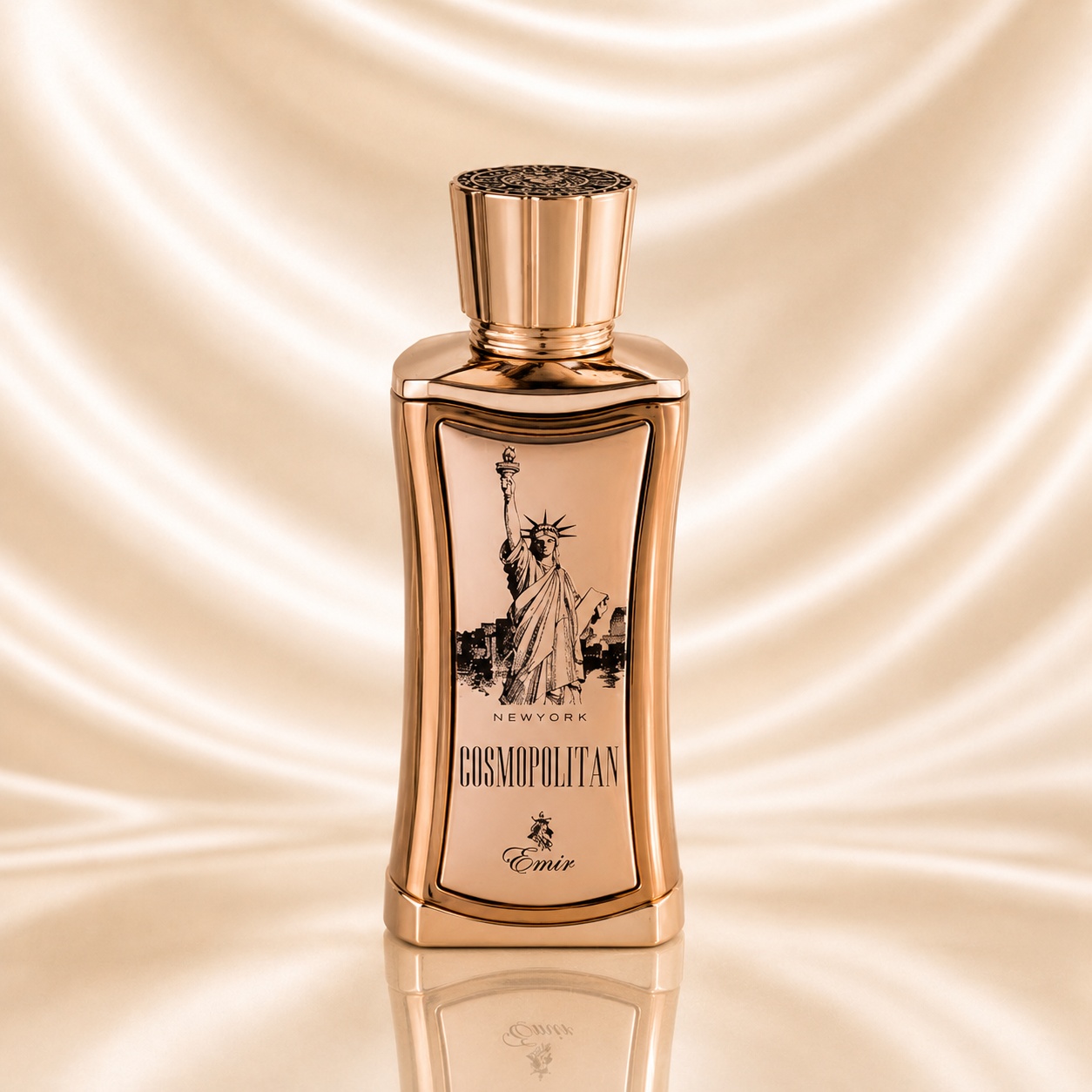 Flacon Paris Corner Cosmopolitan New York 85 ml, parfum unisex cu design rose-gold elegant