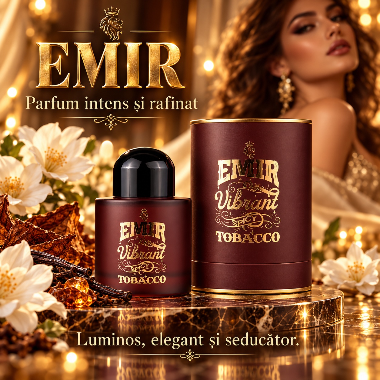 Emir Vibrant Spicy Tobacco Paris Corner parfum intens și rafinat luminos elegant și seducător