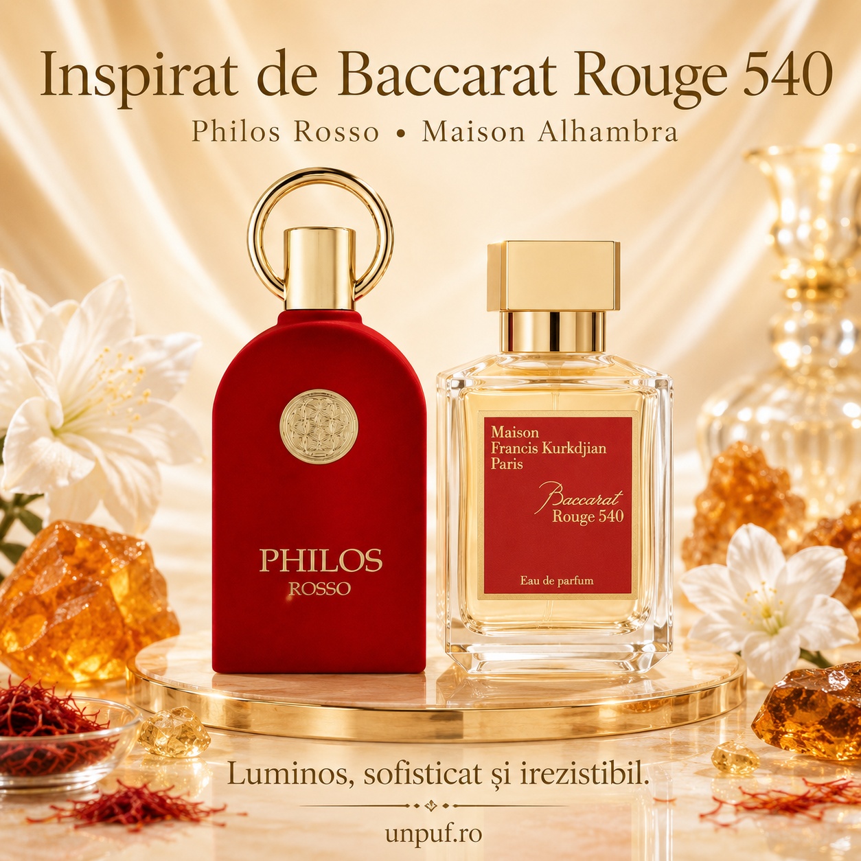 Philos Rosso Maison Alhambra inspirat de Baccarat Rouge 540 parfum luminos, sofisticat și irezistibil