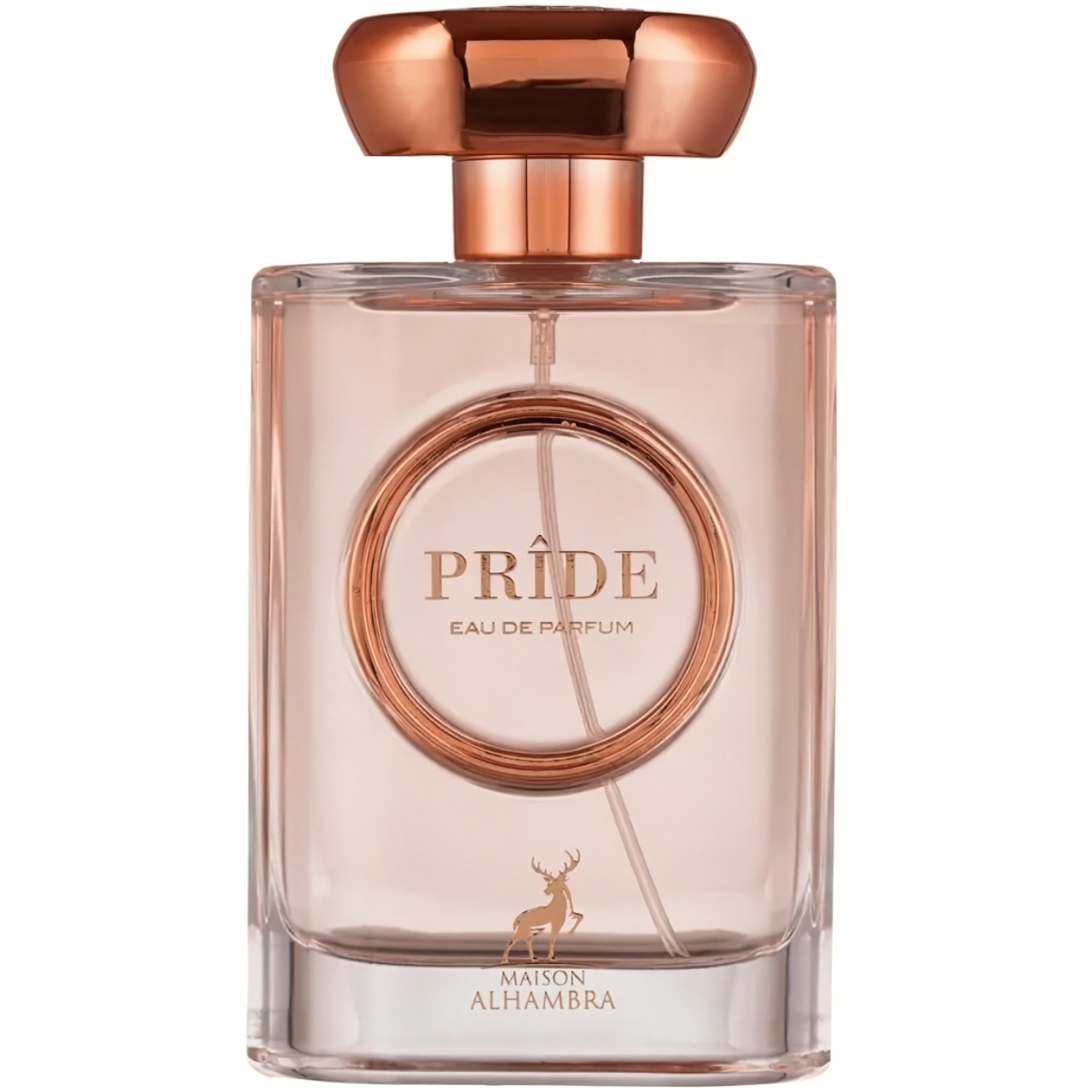 Flacon Pride Maison Alhambra 100 ml roz pudrat cu capac rose gold și design elegant
