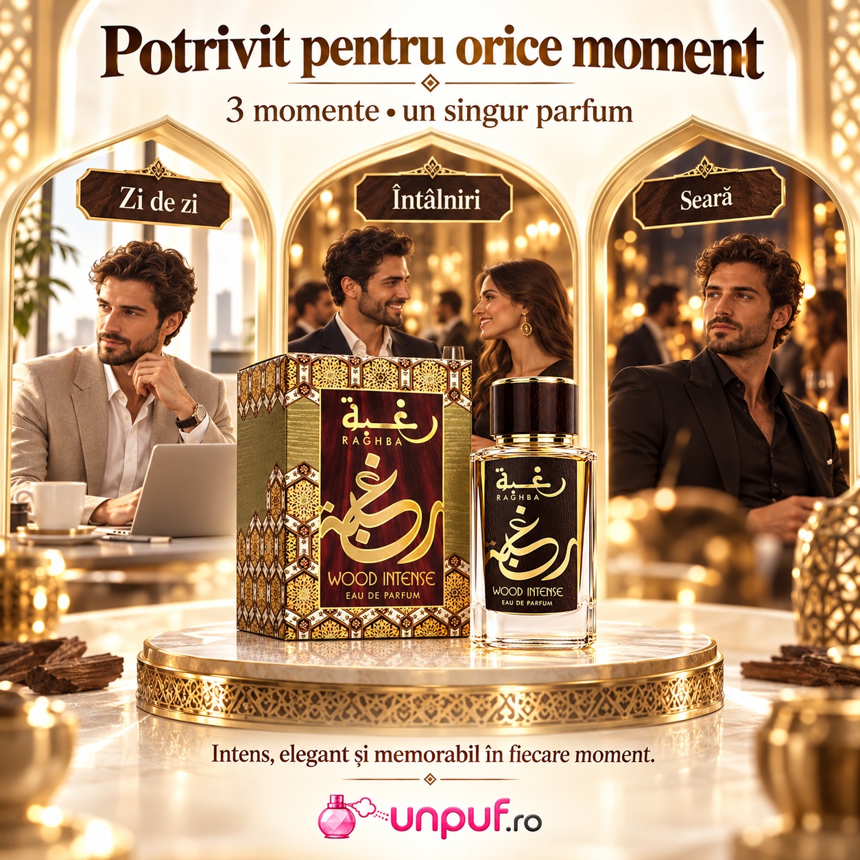 Raghba Wood Intense Lattafa potrivit pentru zi de zi întâlniri și seară