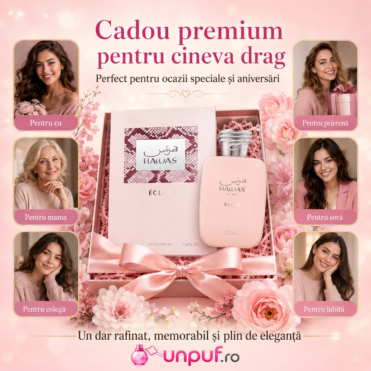Rasasi Hawas Eclat cadou premium pentru ea, prietenă, mamă, soră, colegă sau iubită