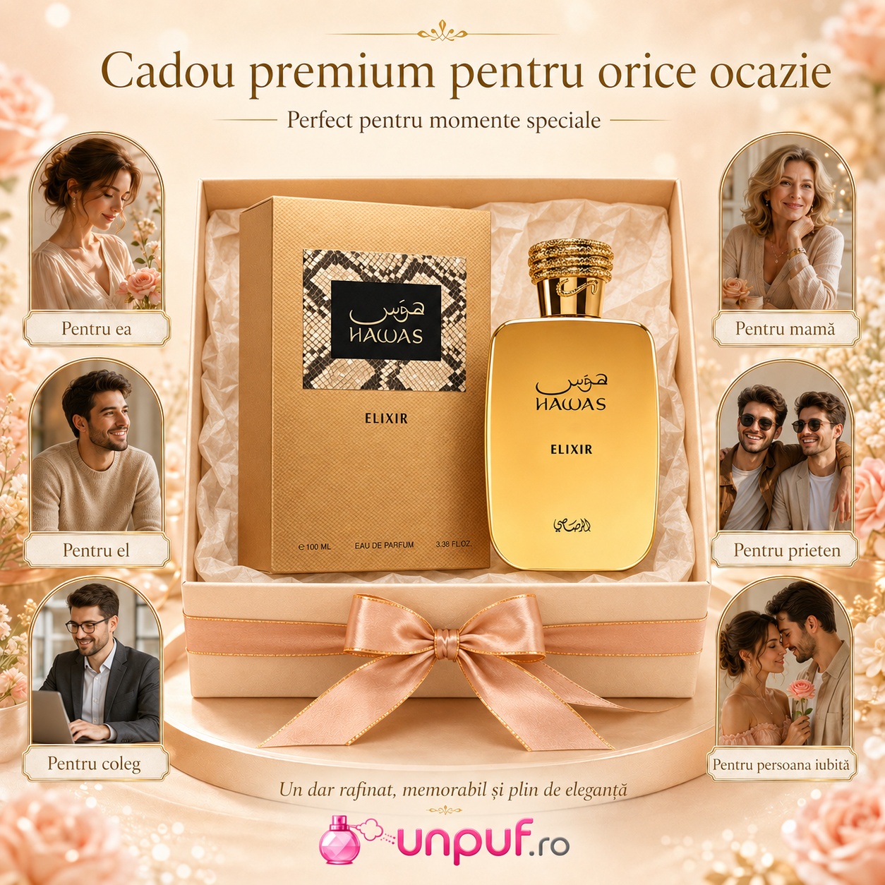 Rasasi Hawas Elixir cadou premium pentru el, soț, frate, tată, prieten sau coleg