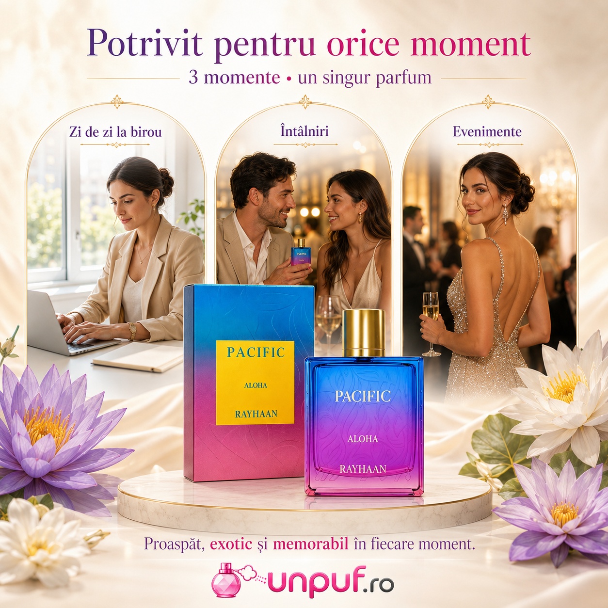 Rayhaan Pacific Aloha potrivit pentru zi de zi la birou, întâlniri și evenimente speciale