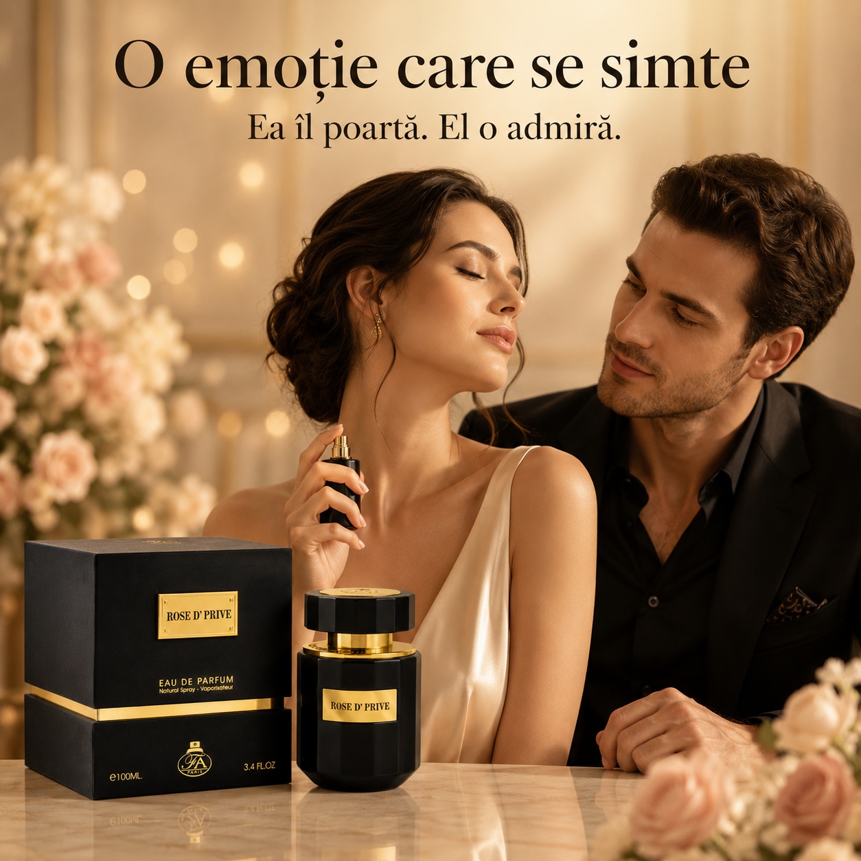Rose D Prive Fragrance World parfum feminin elegant pentru &icirc;nt&acirc;lniri romantice și momente speciale