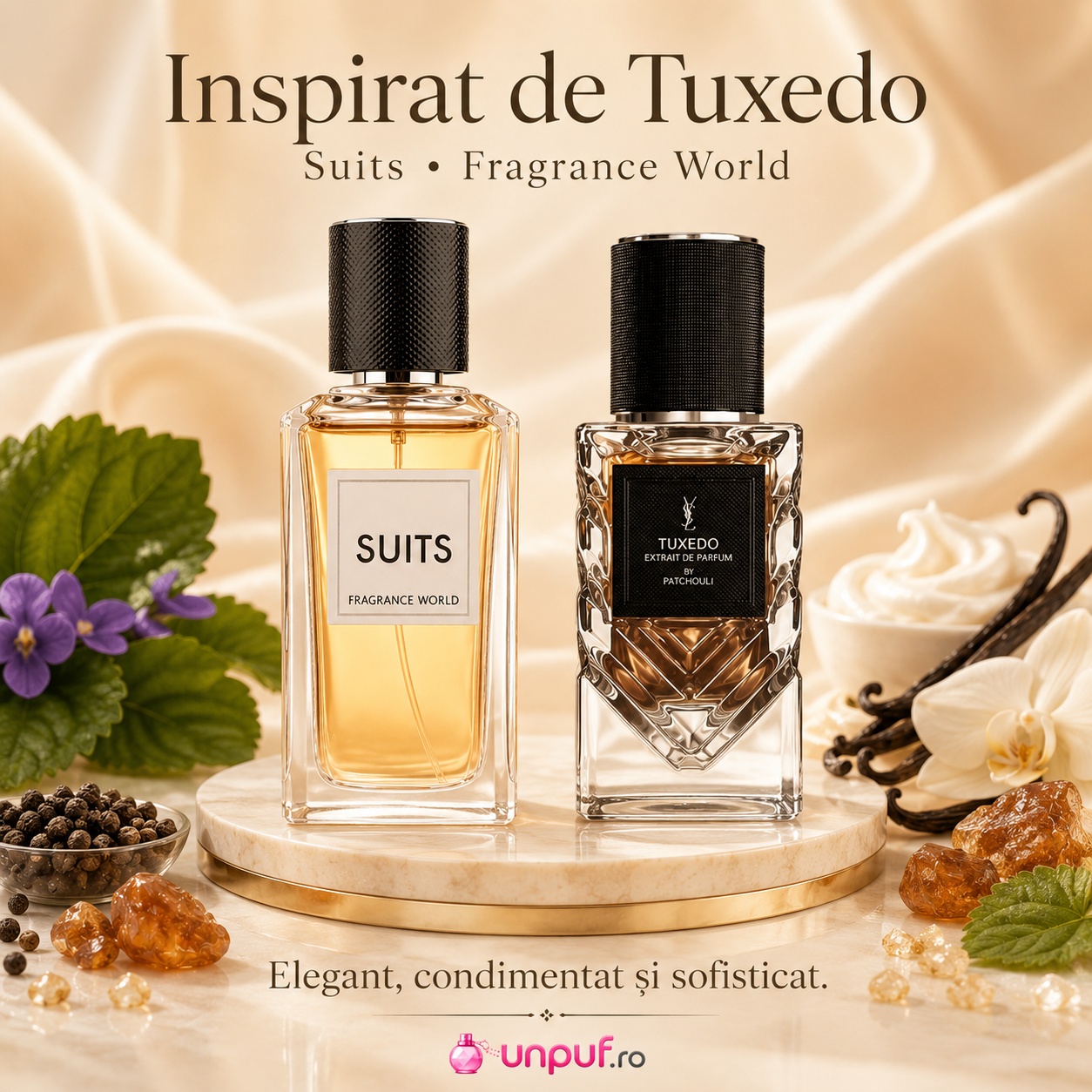 Suits Fragrance World inspirat din Tuxedo YSL parfum elegant oriental lemnos și sofisticat