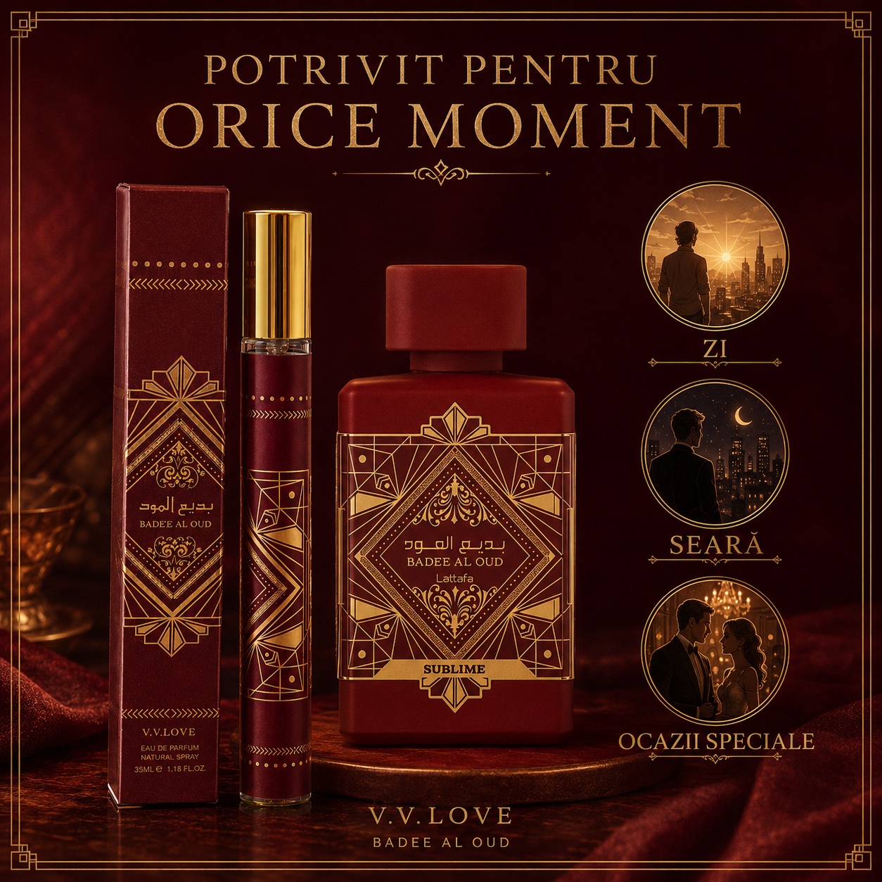 Parfum Badee Al Oud 35 ml potrivit pentru zi seară și ocazii speciale