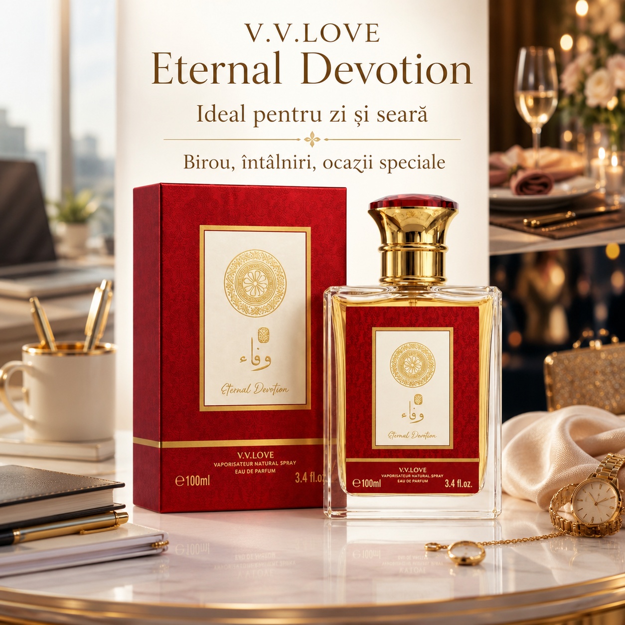 V.V. Love Eternal Devotion ideal pentru zi seară birou &icirc;nt&acirc;lniri ocazii speciale