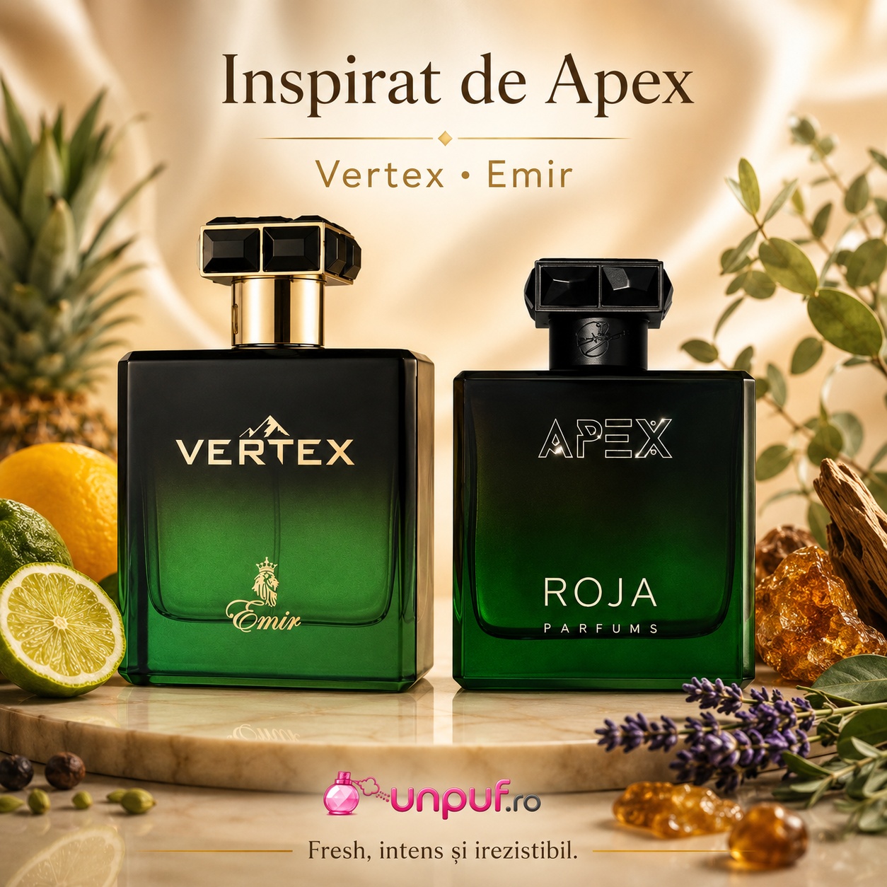 Vertex Emir inspirat de Apex Roja, parfum fresh, intens și irezistibil pentru bărbați