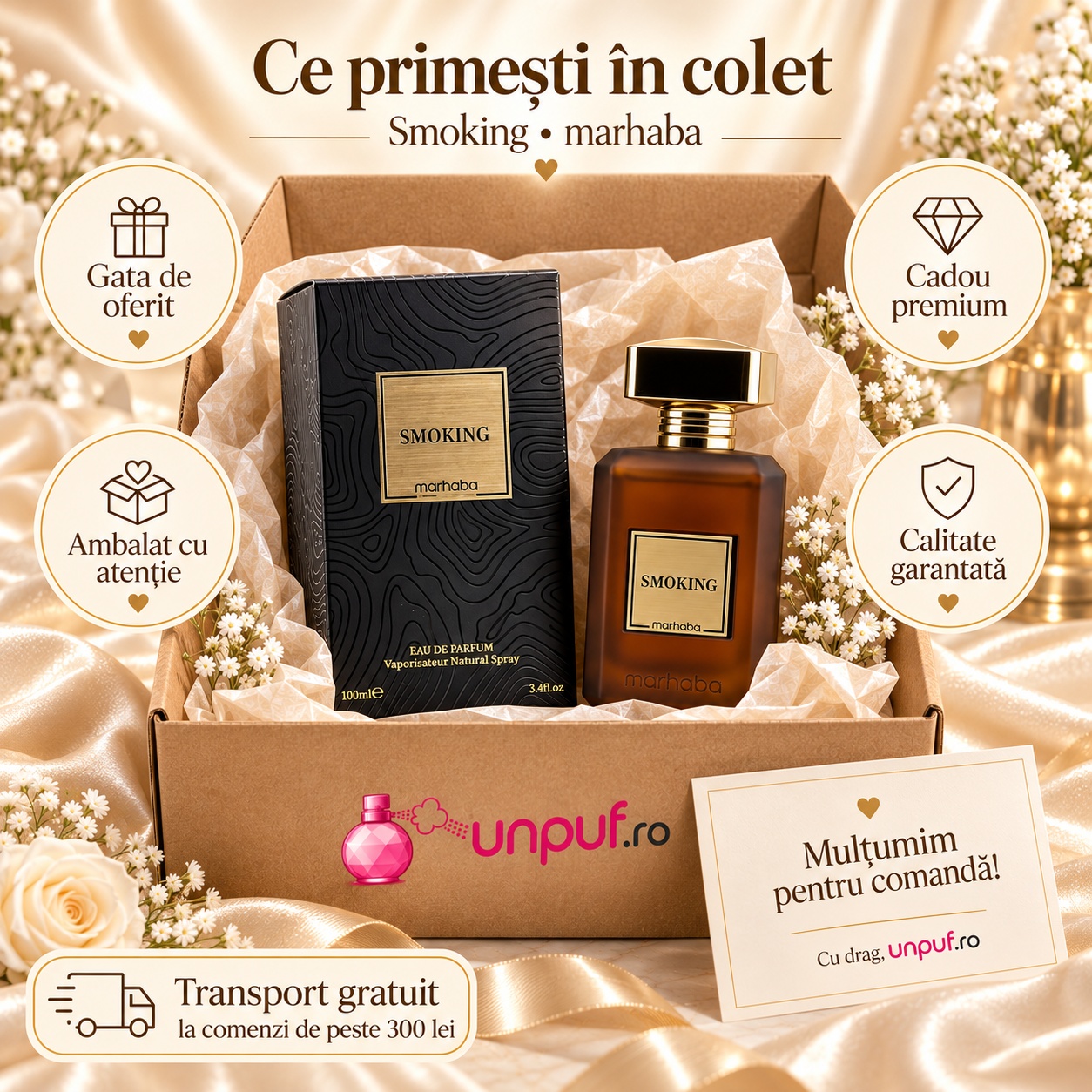 Ce primești în colet când comanzi Smoking Marhaba de la UnPuf