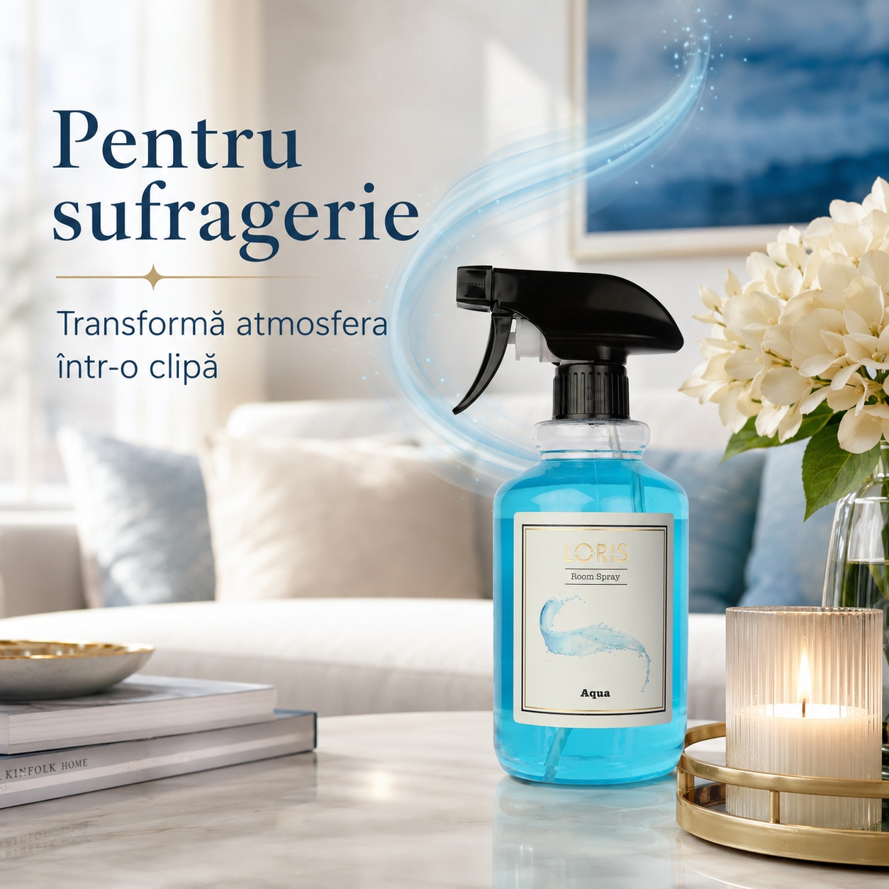 Loris Pafum Aqua parfum ambiental fresh pentru sufragerie și dormitor