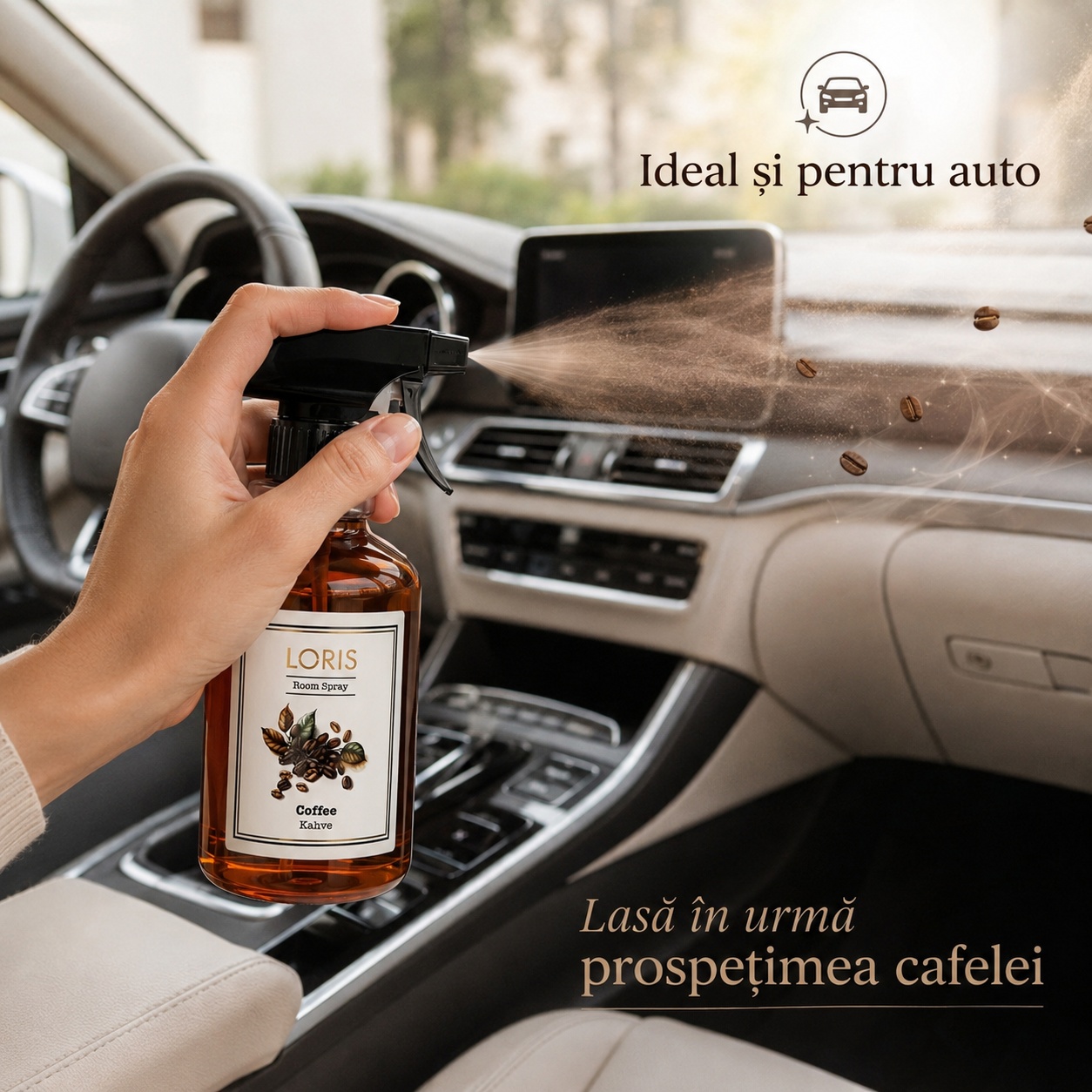 Spray Odorizant Loris Pafum Coffee ideal și pentru auto prospețime de cafea