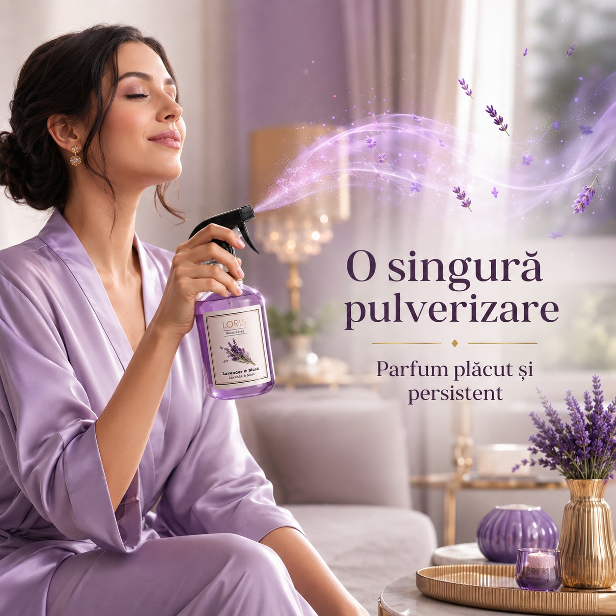 Loris Pafum Lavender & Musk o singură pulverizare parfum plăcut și persistent